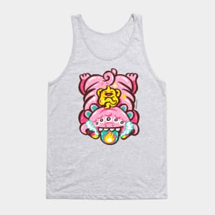 Pink baby 5 eyes 4 ears monster Tank Top